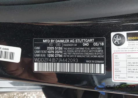 2018 Mercedes-Benz E 300 из США, поврежденный, VIN WDDZF4JB7JA442093